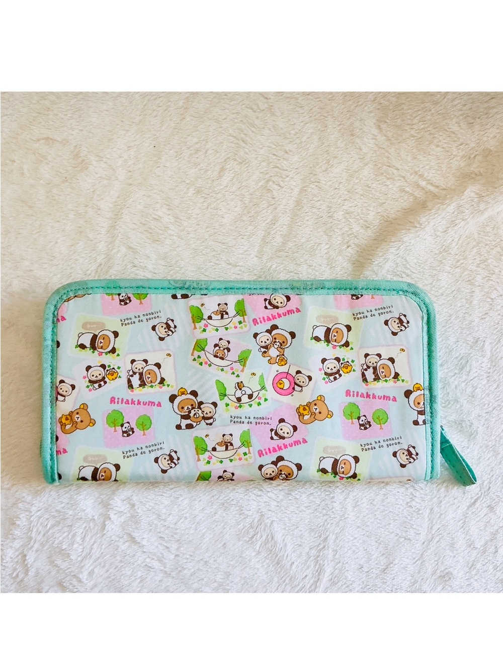 NWOT Rilakkuma "Panda de Goron" Multi Case Passport Case Card Organizer